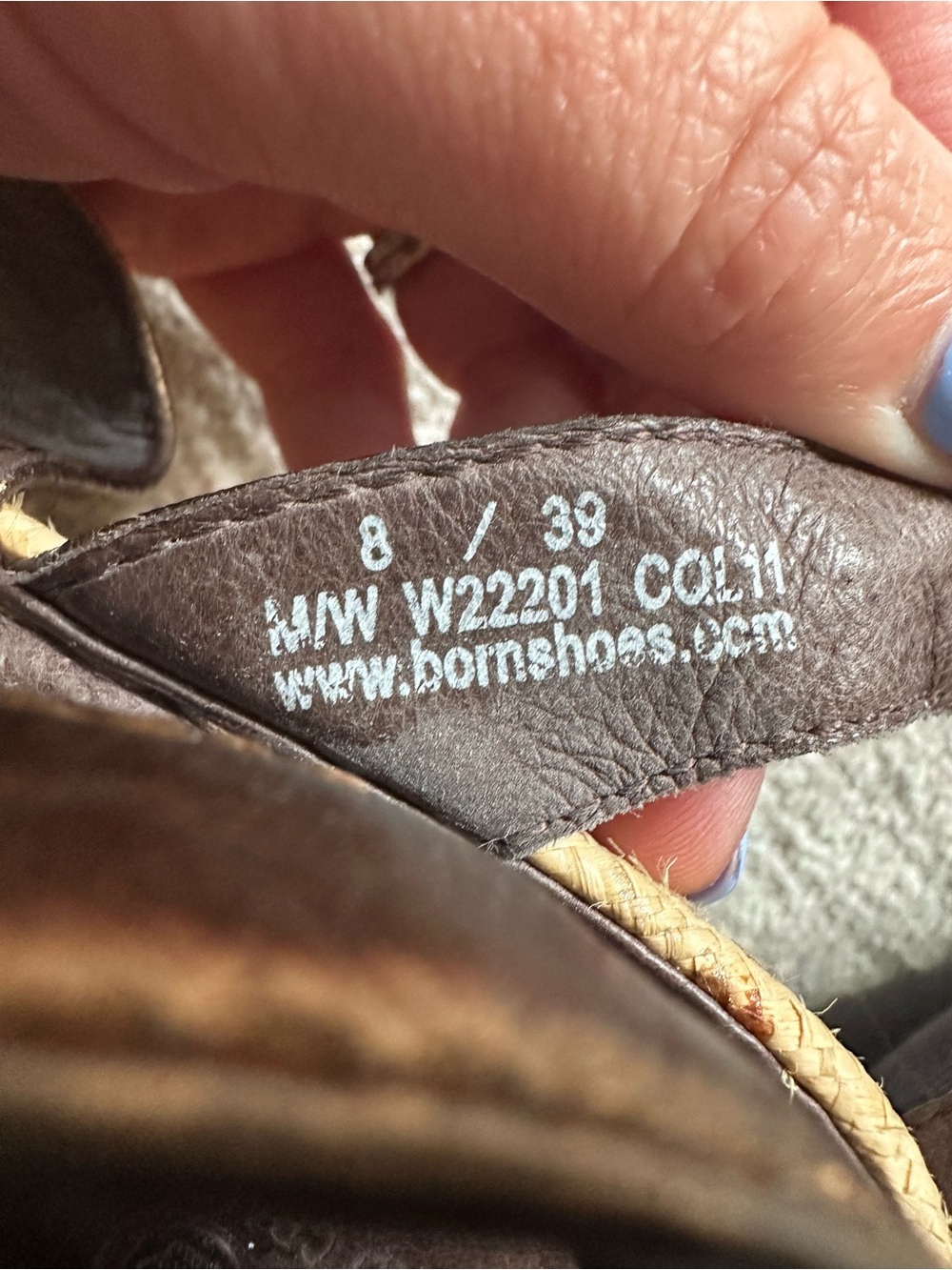 Born Women’s Bronze Strappy Espadrille Wedge Sandals size 8 - Picture 7 of 7